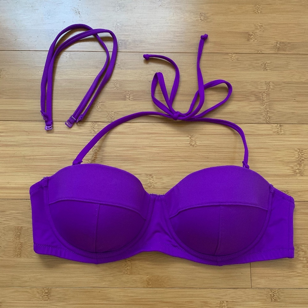 J. CREW Purple Underwire Bikini Top